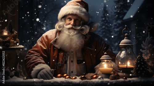 Santa Claus Portrait in the Snow