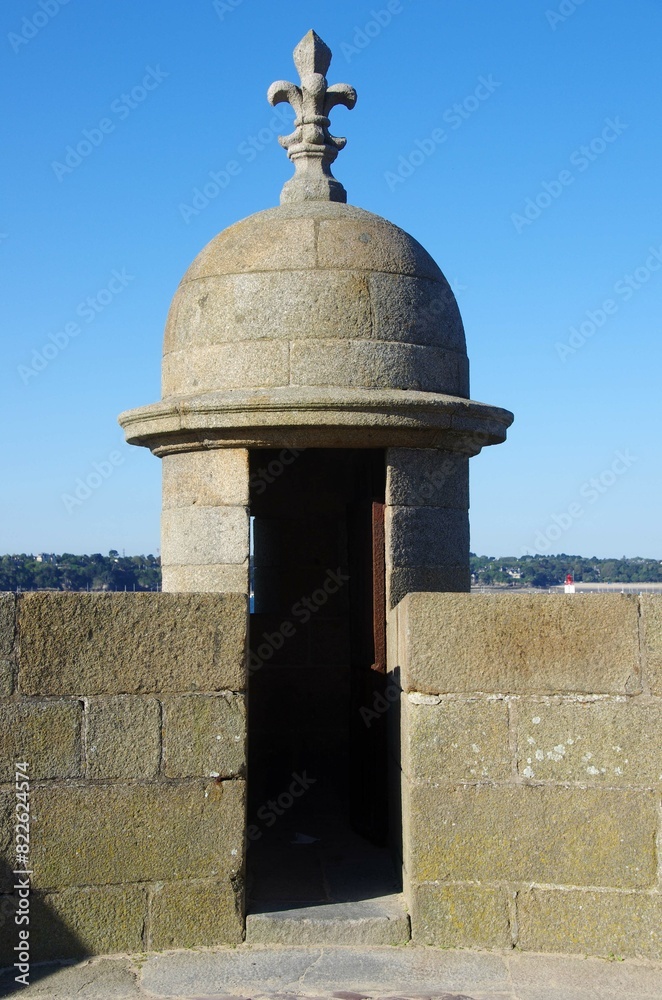 Ramparts of the city of St Malo in Brittany in France, Europe