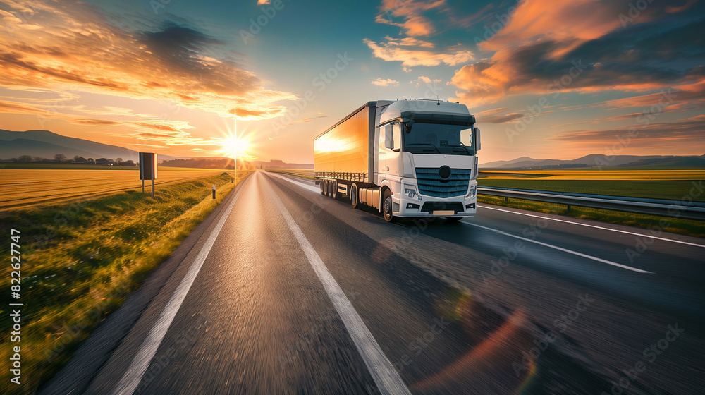 truck on the highway