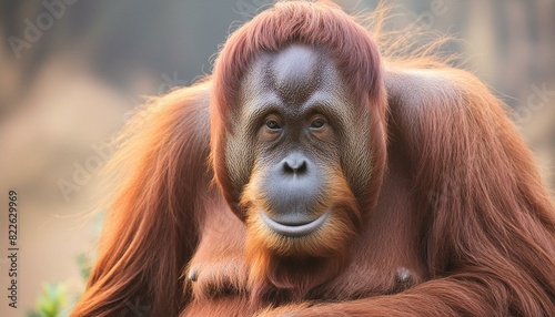 orangutan sitting on a tree branch