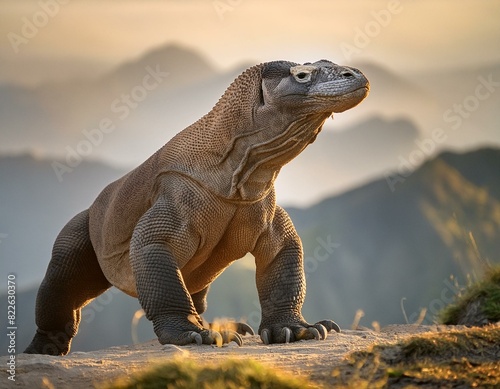 photograph of Komodo dragon in natural habitat