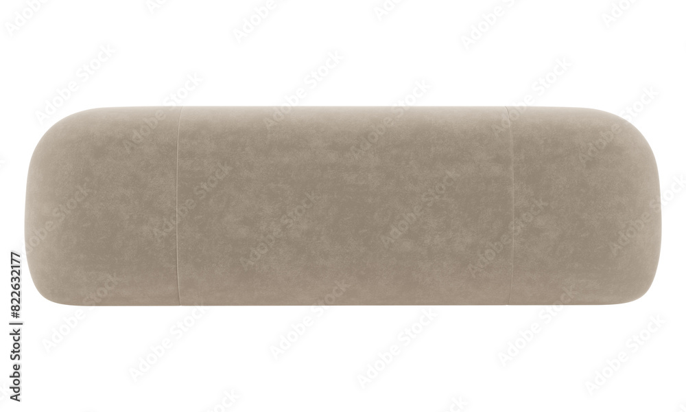 Modern and luxury beige velvet sofa isolated on white background. Furniture Collection. Modern and luxury beige velvet sofa isolated on white background. Furniture Collection.