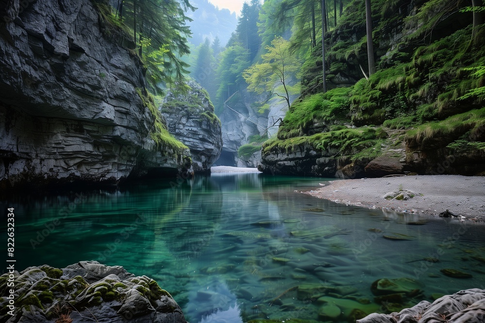 Fototapeta premium waterfall in the mountains