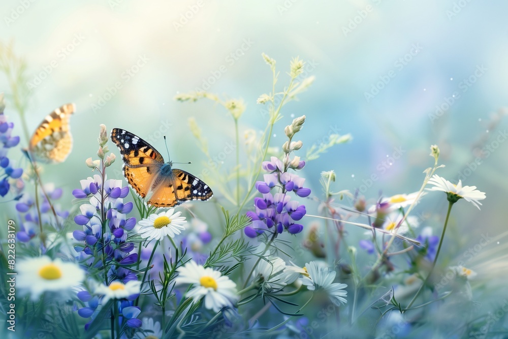 Obraz premium butterfly on a flower