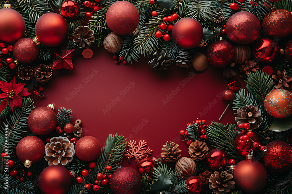 Christmas Canvas with Empty Space and Banner Christmas Canvas with Empty Space and Banner
