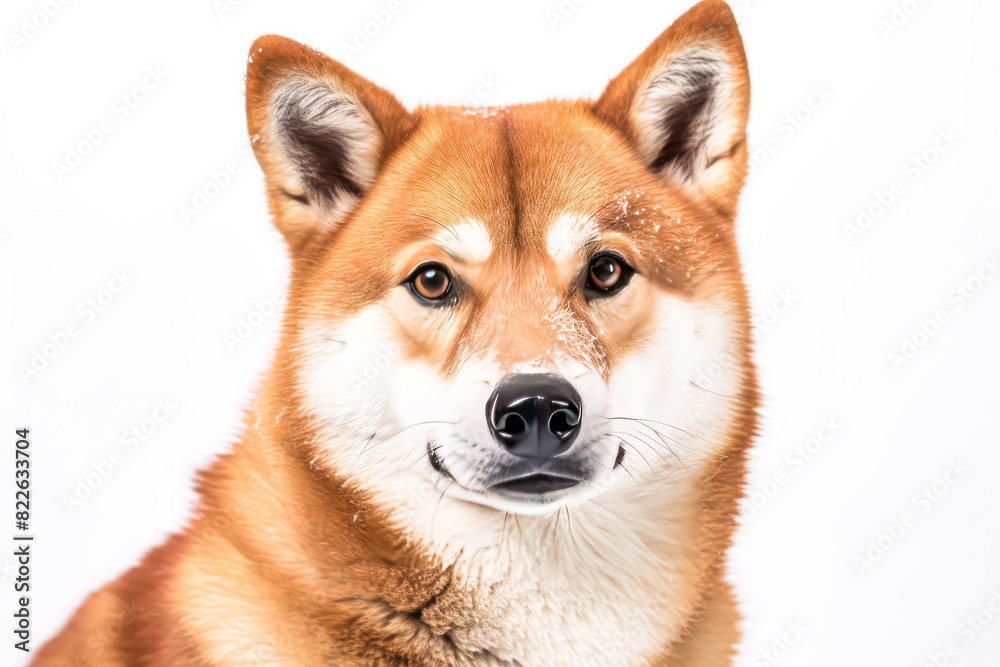 Akita Inu in studio setting against white backdrop, showcasing their playful and charming personalities in professional photoshoot. Akita Inu in studio setting against white backdrop, showcasing their playful and charming personalities in professional photoshoot.