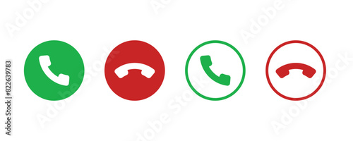 Set of call icon set. contact and web icon. Vector Illustration.