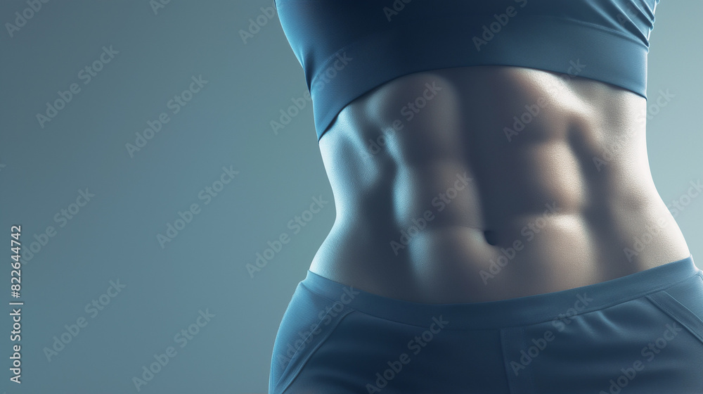 Fototapeta premium 鍛えられた腹筋