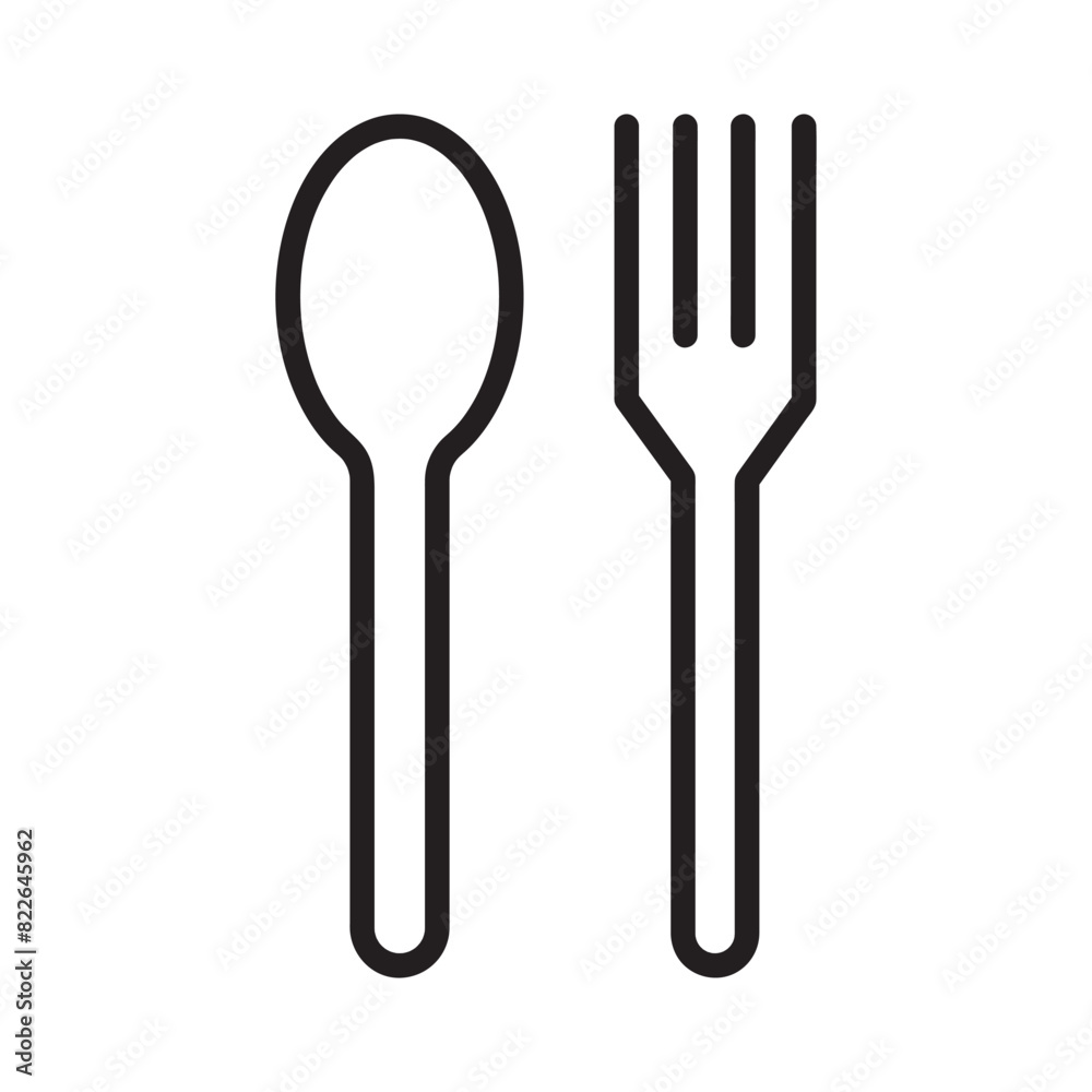 spoon and fork icon vector illustration design template spoon and fork icon vector illustration design template