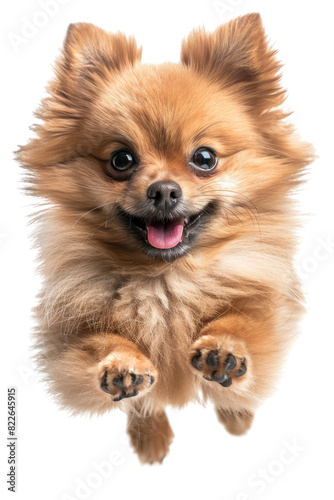 A small, fluffy brown dog with big eyes and a happy expression, looking directly at the camera. photo