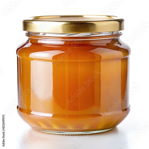 Jar of Honey on White Background. Generative AI