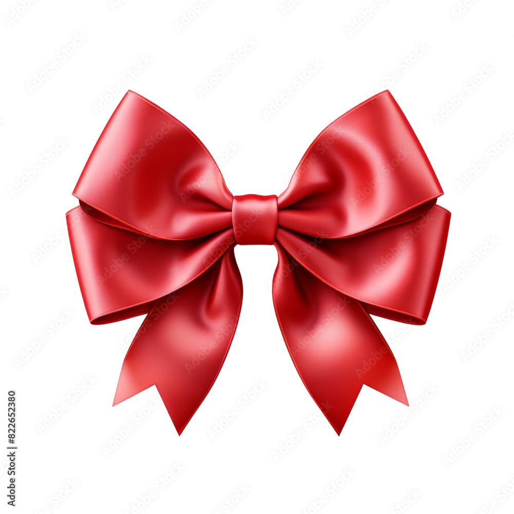 3D Ribbon Bow isolated on transparent background