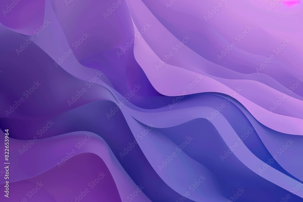Fototapeta premium Purple and blue gradient background with abstract waves
