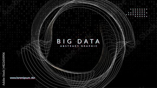 Artificial Background. Intelligence concept: futuristic computer. Cover of dots with a backdrop of velocity. Particles of energy in global information. Innovate Background.