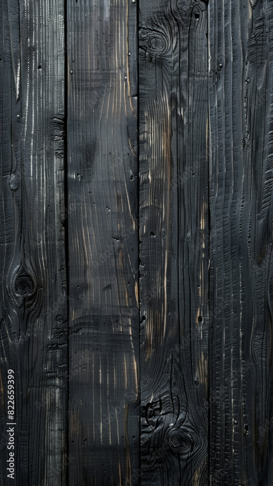 Fototapeta premium Textured Dark Grey Wood