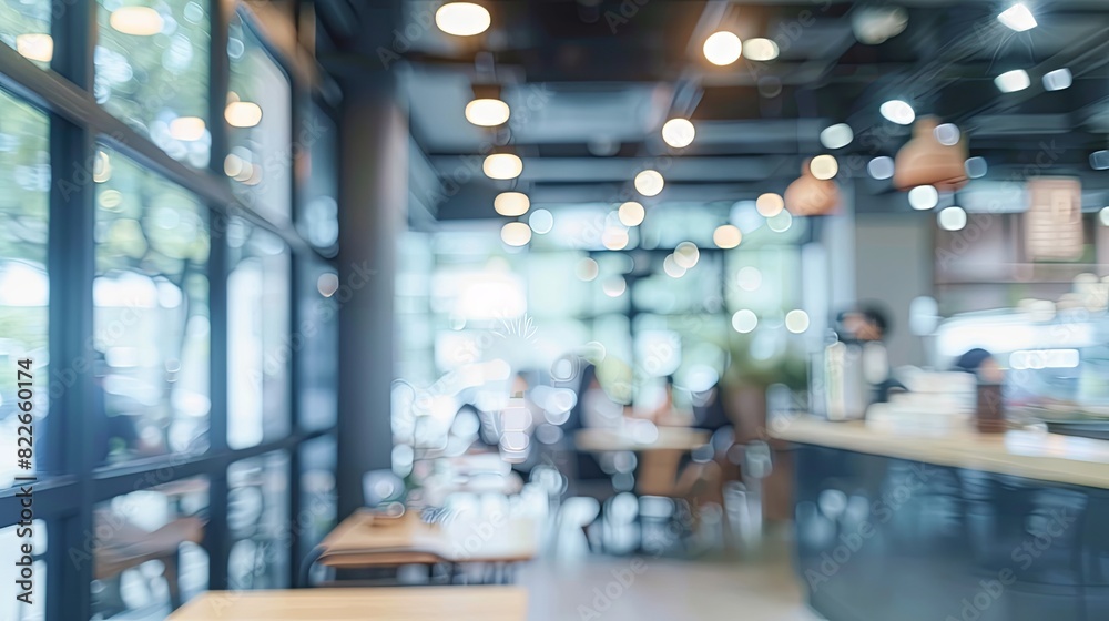 Blurred Cafes Background, Cool Grey defocused business interior, minimalist concept Blurred Cafes Background, Cool Grey defocused business interior, minimalist concept