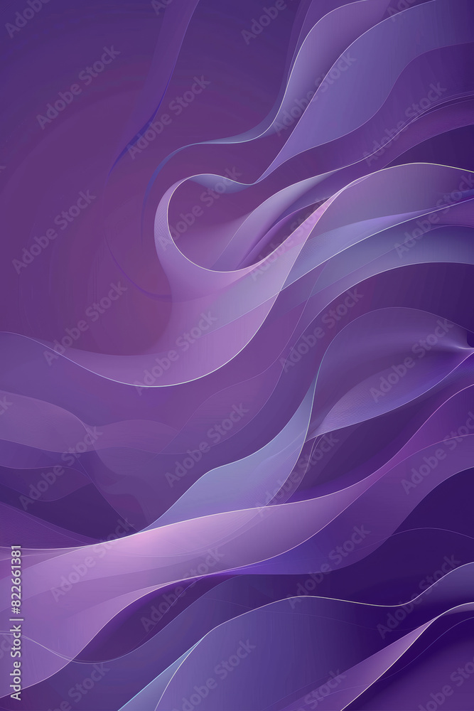 Fototapeta premium Abstract Purple Background Vector, Smooth Waves & Soft Highlights