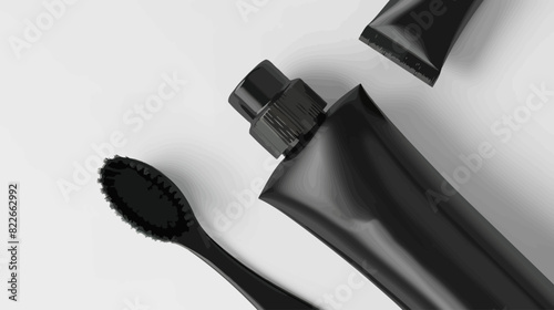 Smooth black toothbrush and toothpaste set isolated on white - Dental Hygiene Basics	
