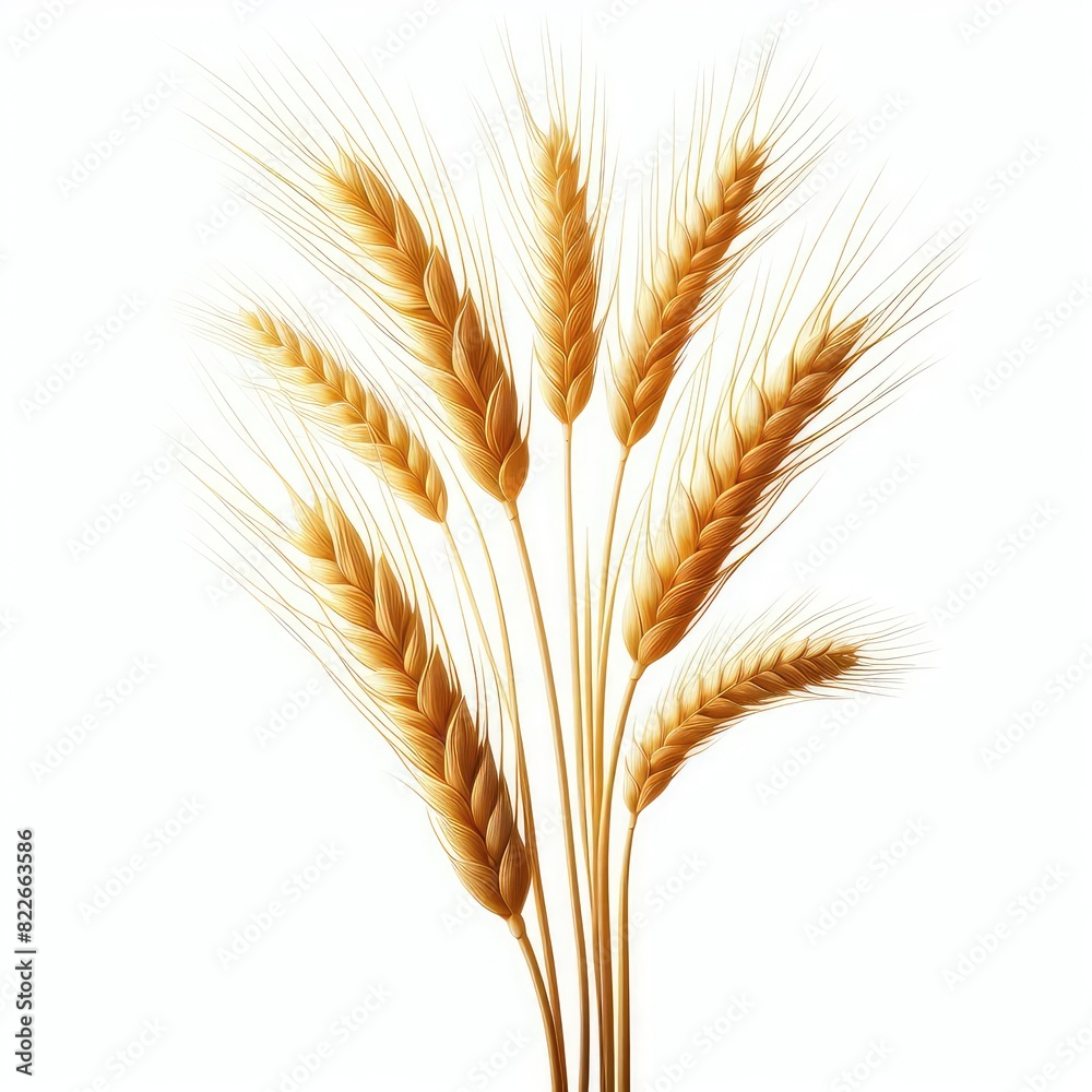 Wheat isolated on a white background
