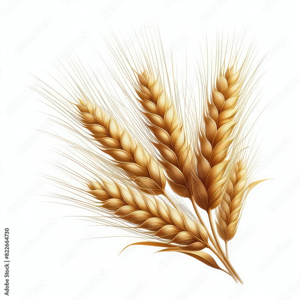 Wheat isolated on a white background
