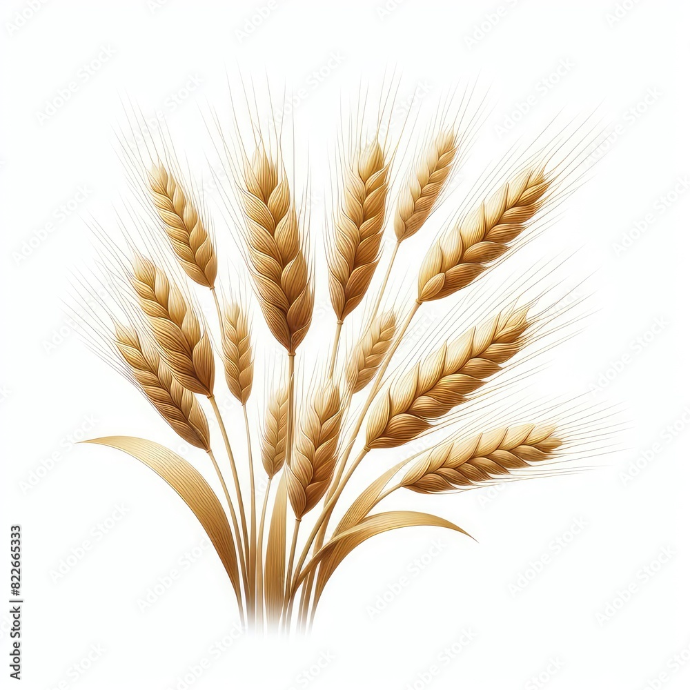Wheat isolated on a white background
