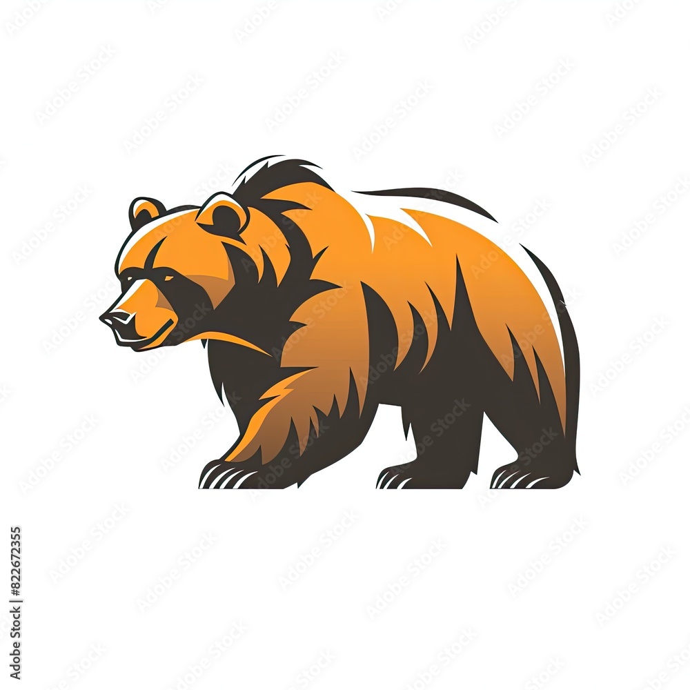 Obraz premium Bear Animal Logo, Sports Team Mascot Design, Grizzly Business Company Branding, Exciting Brand Label Concept, Marketing Emblem, School University College Motif