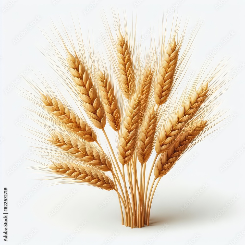 Fototapeta premium Wheat isolated on a white background