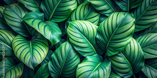 Green tropical leaves