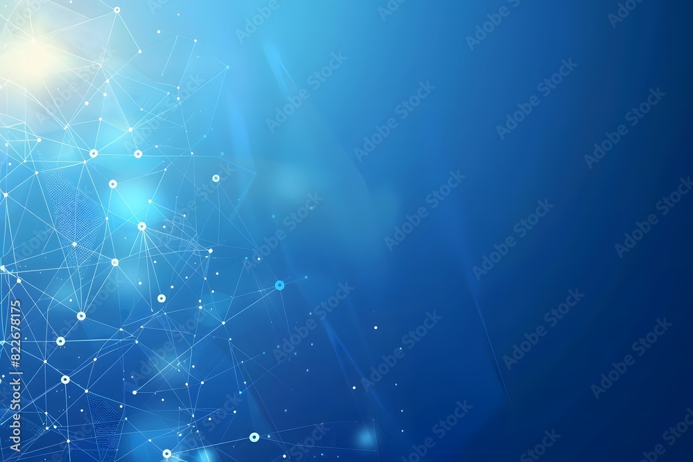 Fototapeta premium Abstract Polygonal Mesh Background with Blue Gradient