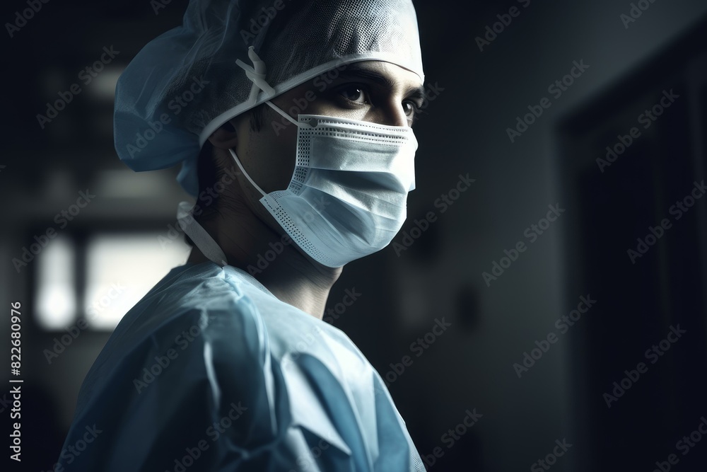 Patient Surgeon doctor. Face uniform people. Generate Ai Patient Surgeon doctor. Face uniform people. Generate Ai