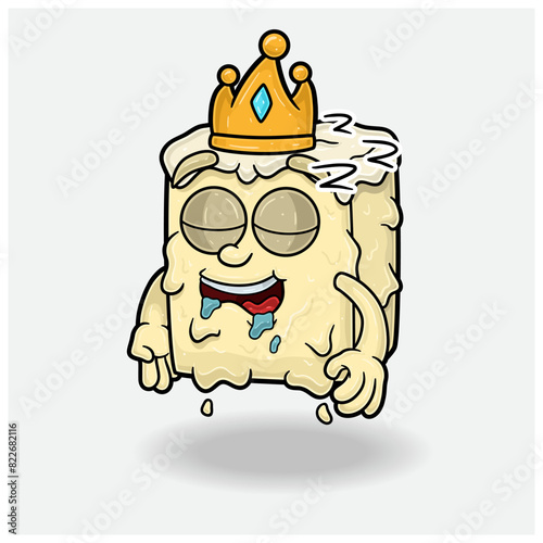 Margarine Mascot Character Cartoon With Sleep expression. For brand, label, packaging and product.