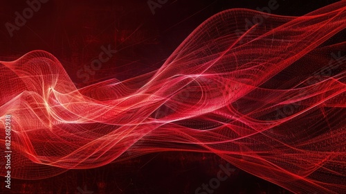technology background, digital background, abstract red background with bright line textured, technology background, photo