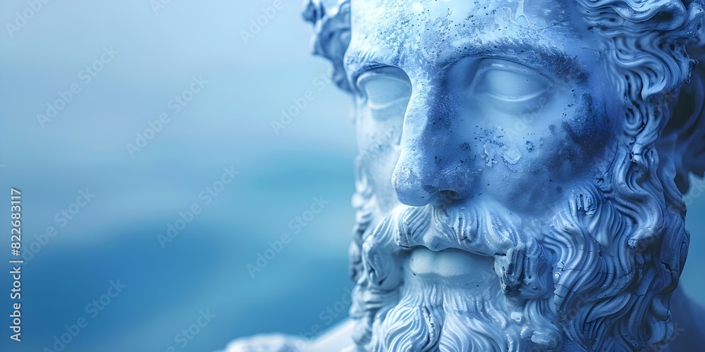 Neptune, the Roman Sea God: Ruler of the Seas in Roman Mythology. Concept Roman Mythology, Neptune, Sea God, Ruler of the Seas, Neptune Worship