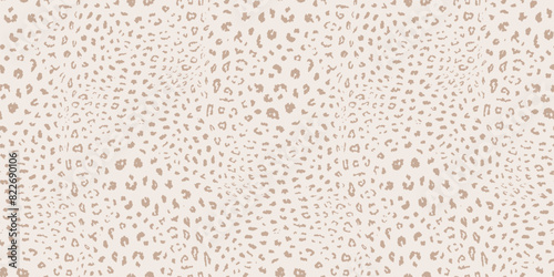 Leopard print pattern. Vector seamless background. Trendy animal skin texture of jaguar, leopard, cheetah, panther, puma, cat fur. Safari pattern with small spots, dots. Repeated leo skin design