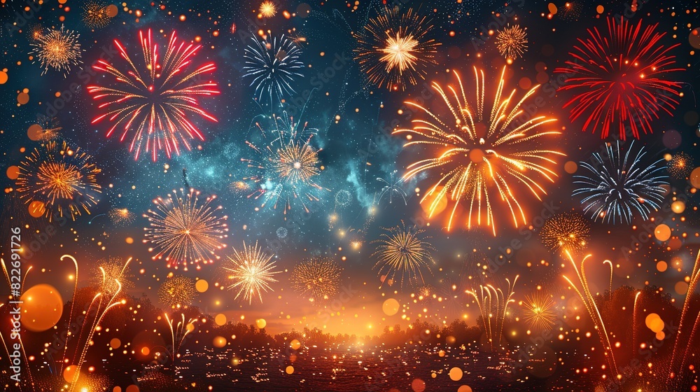 Fototapeta premium USA america united states new year or Independence Day celebration holiday background