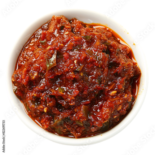 Sambal, transparent background, isolated image, generative AI photo