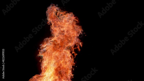 fire on black - Magical Energy Explosion Shots Perfect for Dynamic Overlays and Special Effects photo