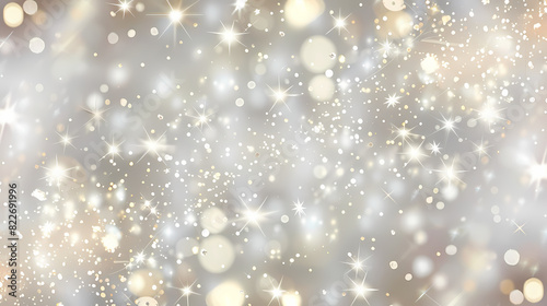 Light Silver Background with Small Stars - Elegant and Celestial Design