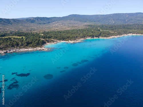 Sithonia coastline near Orange Beach, Chalkidiki, Greece