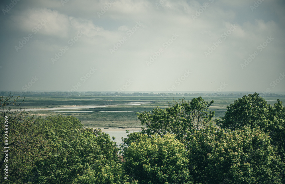 Baie de Sommes landscape in France, bay and sea