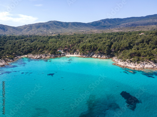 Sithonia coastline near Orange Beach  Chalkidiki  Greece