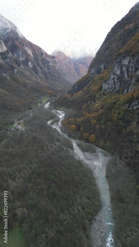 The georgous stone-and-slate village of Foroglio in the Val Bavona - Ticino, Switzerland. photo