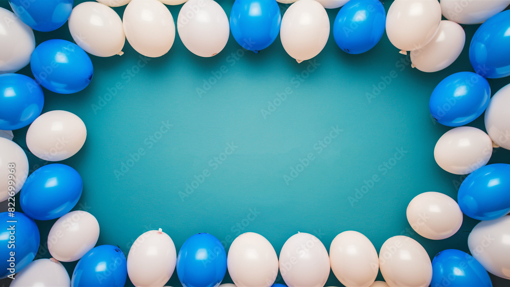 birthday card with colorful balloons on the background. Decoration for party. AI background birthday card with colorful balloons on the background. Decoration for party. AI background