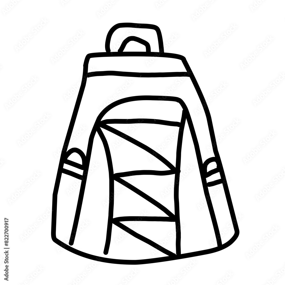 backpack outline drawing