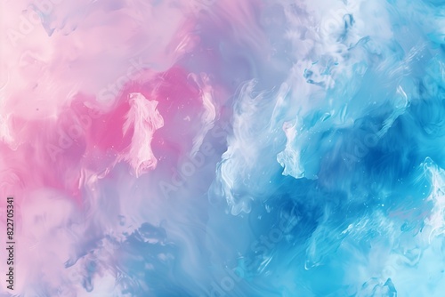 Abstract colorful unique background. Modern Art. Watercolor blended background, blue pink blended abstract cloud texture. photo