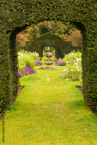 England, North Yorkshire, Henderskelfe. Castle Howard, stately English gardens. Seat of Carlisle branch of the Howard family for more than 300 years. (Editorial Use Only)