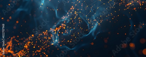Futuristic Abstract Background with Glowing Dots and Connections