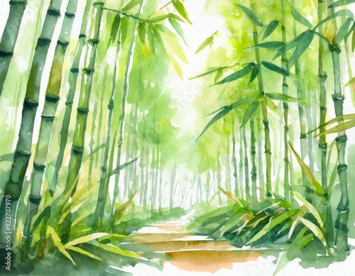Bamboo forest illustration