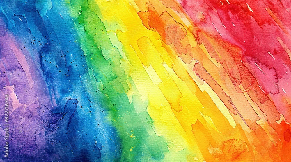 Fototapeta premium Rainbow Watercolor Art Background