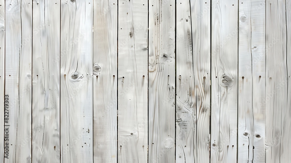 Fototapeta premium Rustic White Wood Background with Natural Grain Patterns for Organic Designs